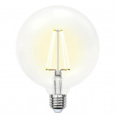 Лампа светодиодная филаментная Uniel E27 10W 3000K прозрачная LED-G125-10W/WW/E27/CL PLS02WH 10534